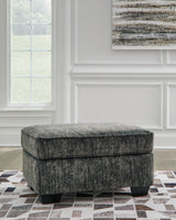 Lonoke Chair and Ottoman in Gunmetal - PKG015437