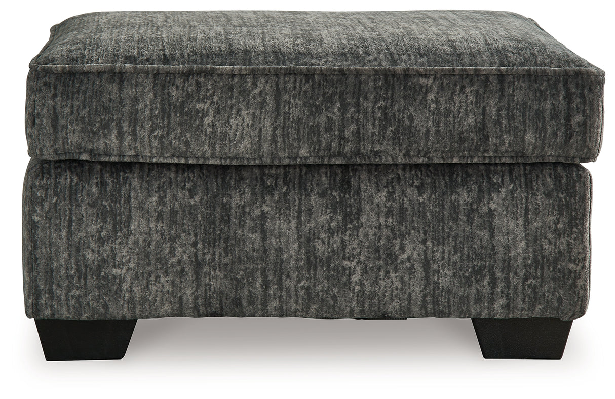 Lonoke Chair and Ottoman in Gunmetal - PKG015437