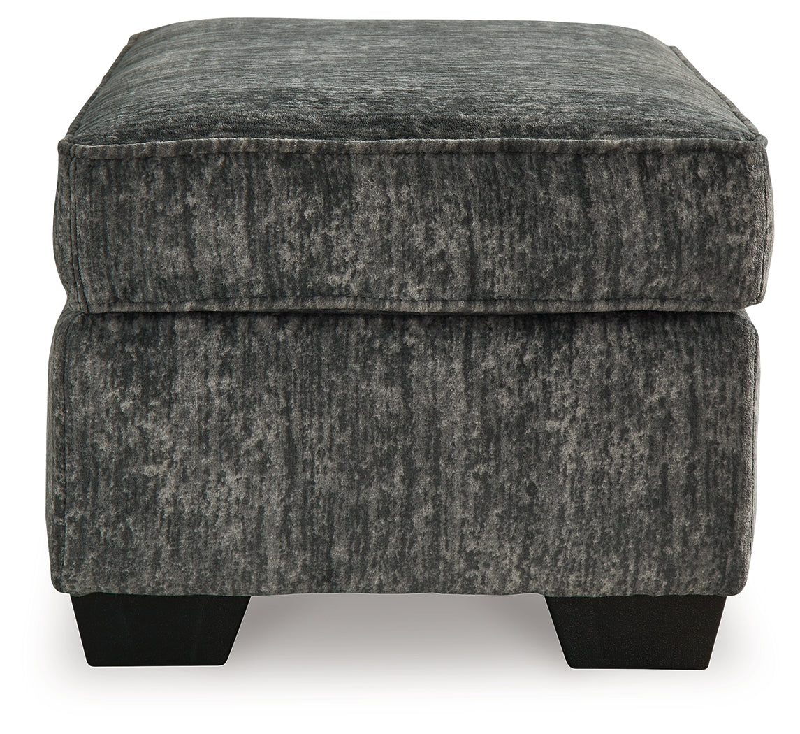 Lonoke Chair and Ottoman in Gunmetal - PKG015437