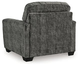 Lonoke Chair and Ottoman in Gunmetal - PKG015437