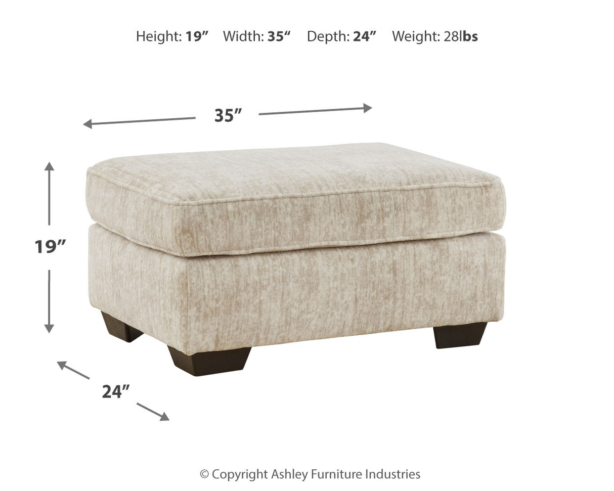 Lonoke Chair and Ottoman in Parchment - PKG015440