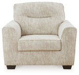 Lonoke Chair and Ottoman in Parchment - PKG015440