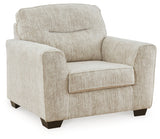 Lonoke Chair and Ottoman in Parchment - PKG015440