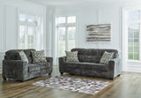 Lonoke Sofa and Loveseat in Gunmetal from Ashley - Luna Furniture