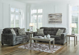 Lonoke Sofa and Loveseat in Gunmetal from Ashley - Luna Furniture