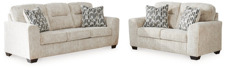 Lonoke Sofa and Loveseat in Parchment - PKG015441