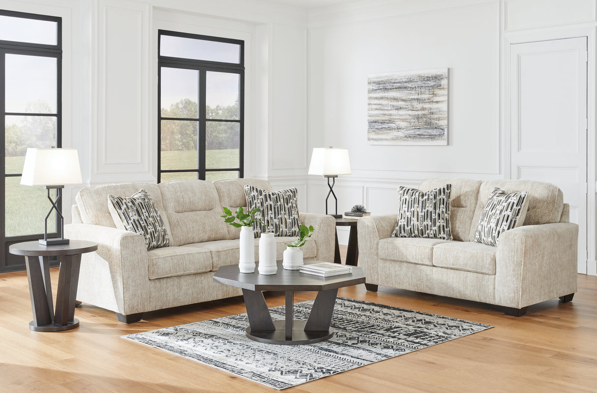 Lonoke Sofa and Loveseat in Parchment - PKG015441