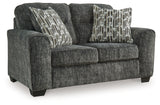 Lonoke Sofa, Loveseat, Chair and Ottoman in Gunmetal - PKG015439