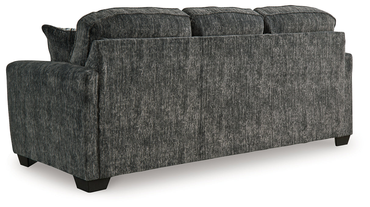 Lonoke Sofa, Loveseat, Chair and Ottoman in Gunmetal - PKG015439