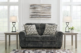 Lonoke Sofa, Loveseat, Chair and Ottoman in Gunmetal - PKG015439