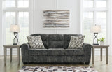 Lonoke Sofa, Loveseat, Chair and Ottoman in Gunmetal - PKG015439