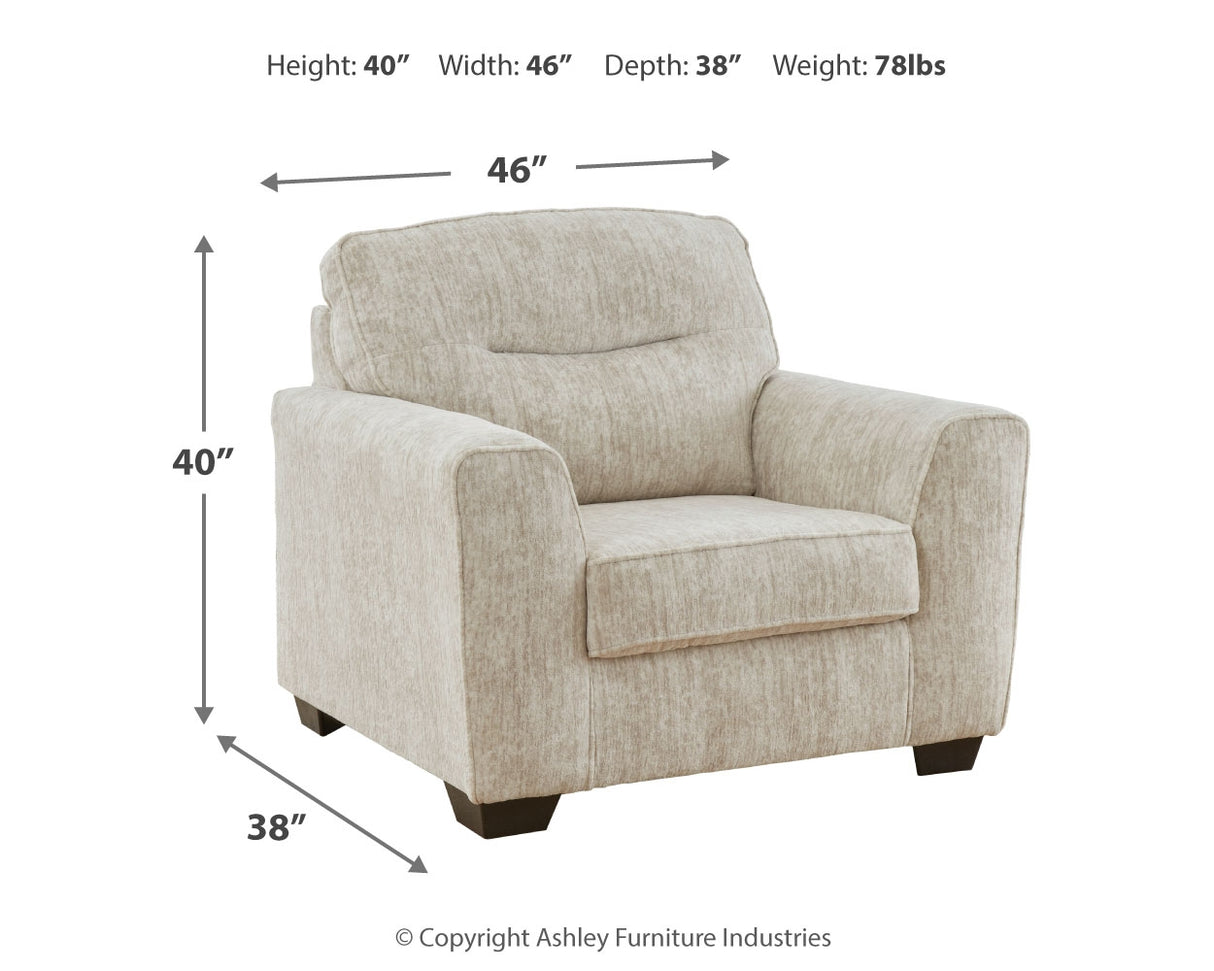 Lonoke Sofa, Loveseat, Chair and Ottoman in Parchment - PKG015442