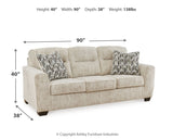 Lonoke Sofa, Loveseat, Chair and Ottoman in Parchment - PKG015442