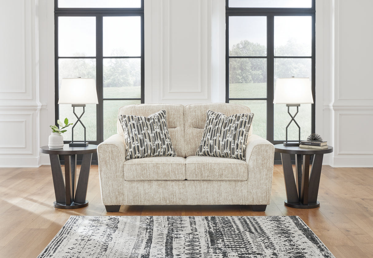 Lonoke Sofa, Loveseat, Chair and Ottoman in Parchment - PKG015442