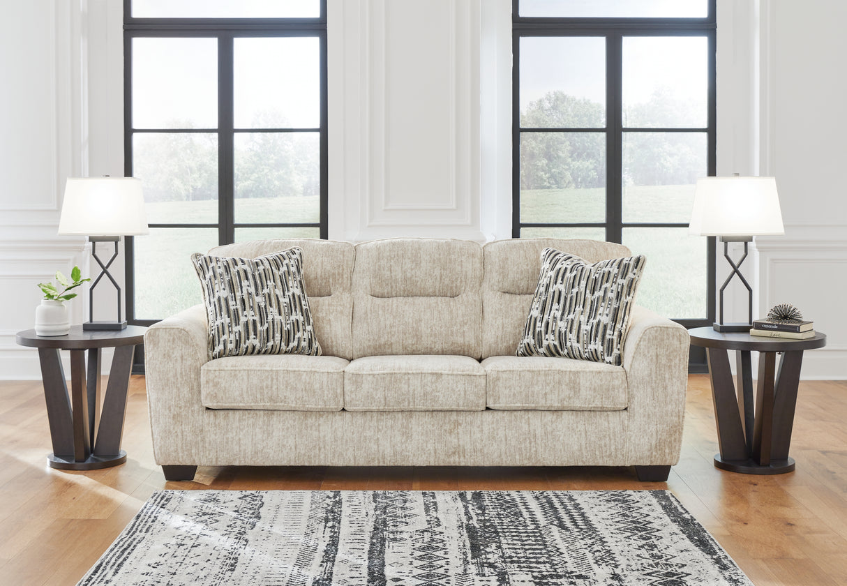 Lonoke Sofa, Loveseat, Chair and Ottoman in Parchment - PKG015442