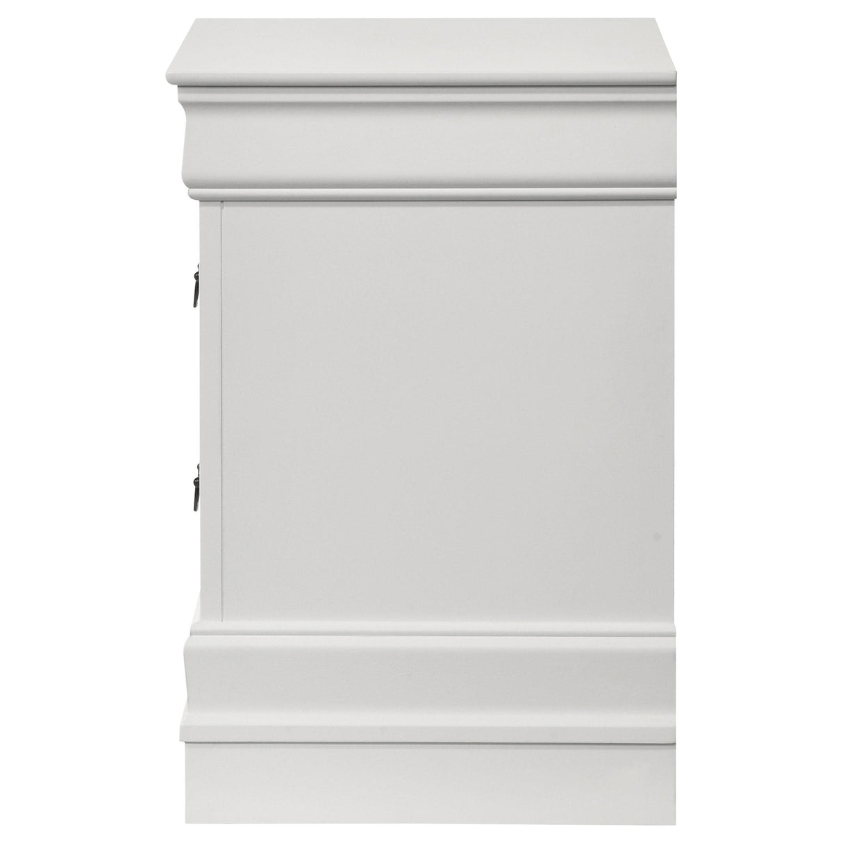 Louis Philippe 2-drawer Nightstand Bedside Table White - 202442