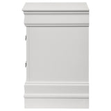 Louis Philippe 2-drawer Nightstand Bedside Table White - 202442