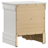 Louis Philippe 2-drawer Nightstand Bedside Table White - 202442