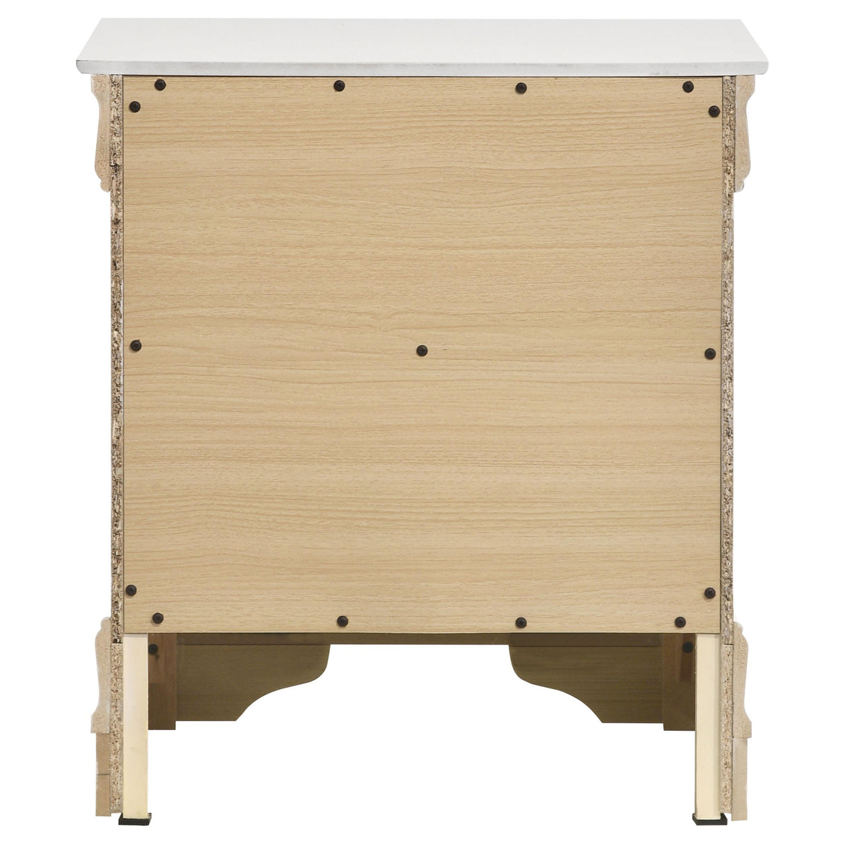 Louis Philippe 2-drawer Nightstand Bedside Table White - 202442