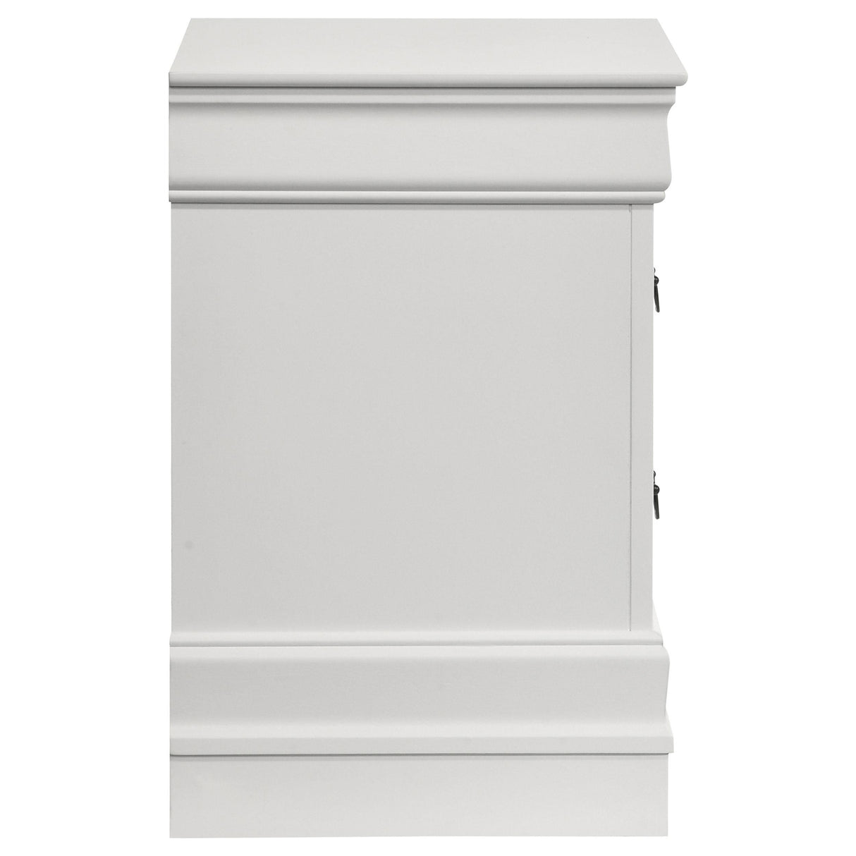 Louis Philippe 2-drawer Nightstand Bedside Table White - 202442