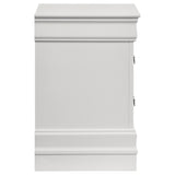 Louis Philippe 2-drawer Nightstand Bedside Table White - 202442