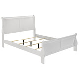 Louis Philippe 47-inch Eastern King Sleigh Panel Bed White - 202441KE