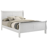 Louis Philippe 47-inch Eastern King Sleigh Panel Bed White - 202441KE