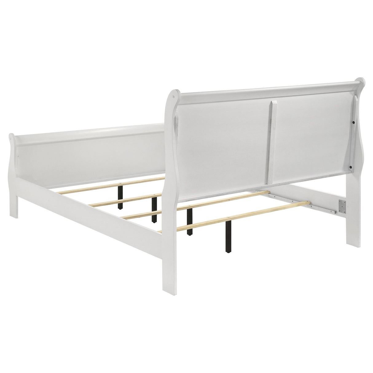 Louis Philippe 47-inch Eastern King Sleigh Panel Bed White - 202441KE