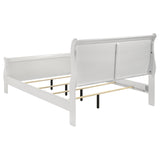 Louis Philippe 47-inch Eastern King Sleigh Panel Bed White - 202441KE