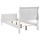 Louis Philippe 47-inch Twin Sleigh Panel Bed White - 202441T