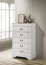 Louis Philippe 5-drawer Bedroom Chest White - 202445