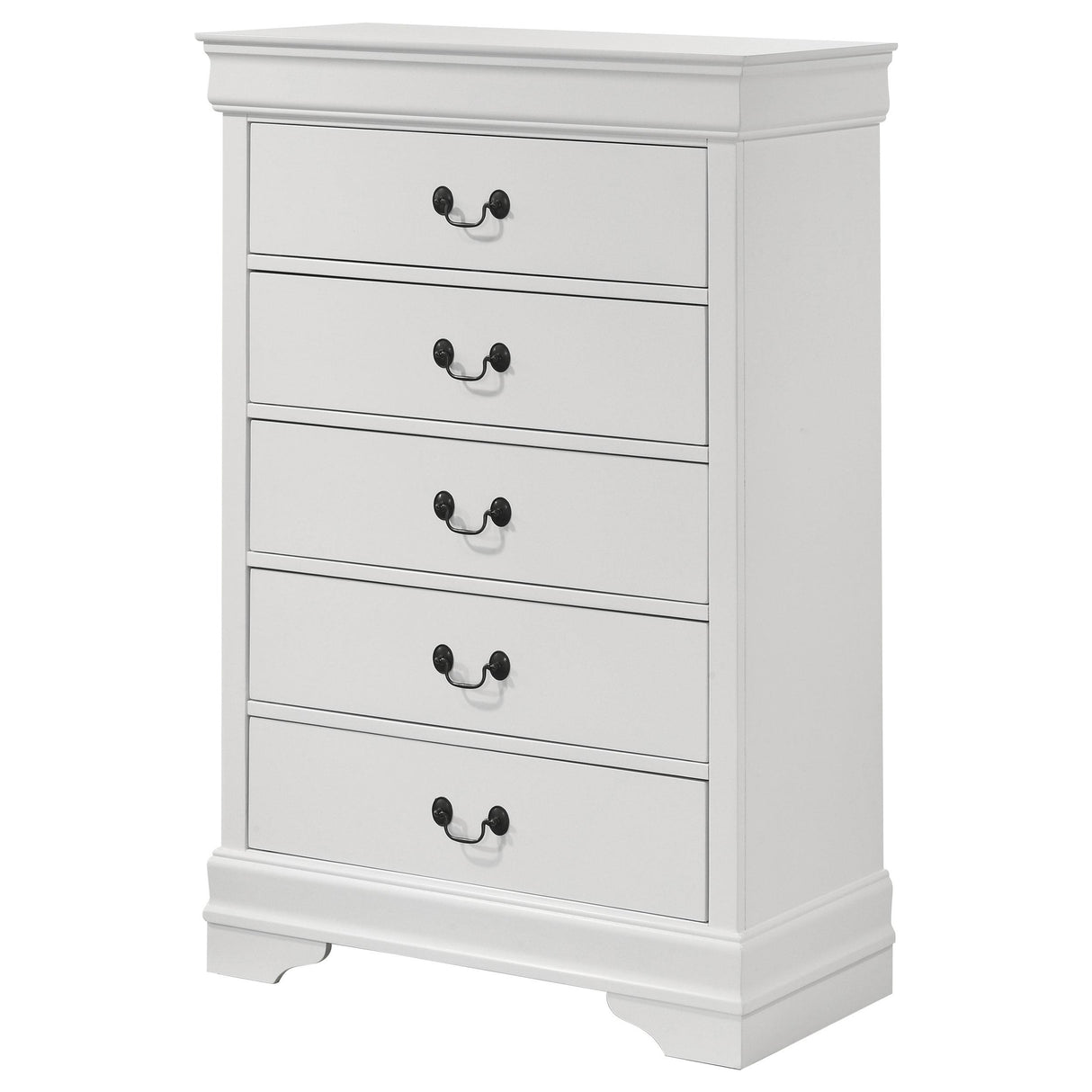 Louis Philippe 5-drawer Bedroom Chest White - 202445