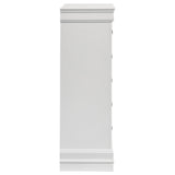 Louis Philippe 5-drawer Bedroom Chest White - 202445