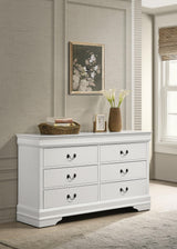 Louis Philippe 6-drawer Dresser White - 202443