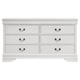 Louis Philippe 6-drawer Dresser White - 202443