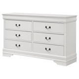 Louis Philippe 6-drawer Dresser White - 202443