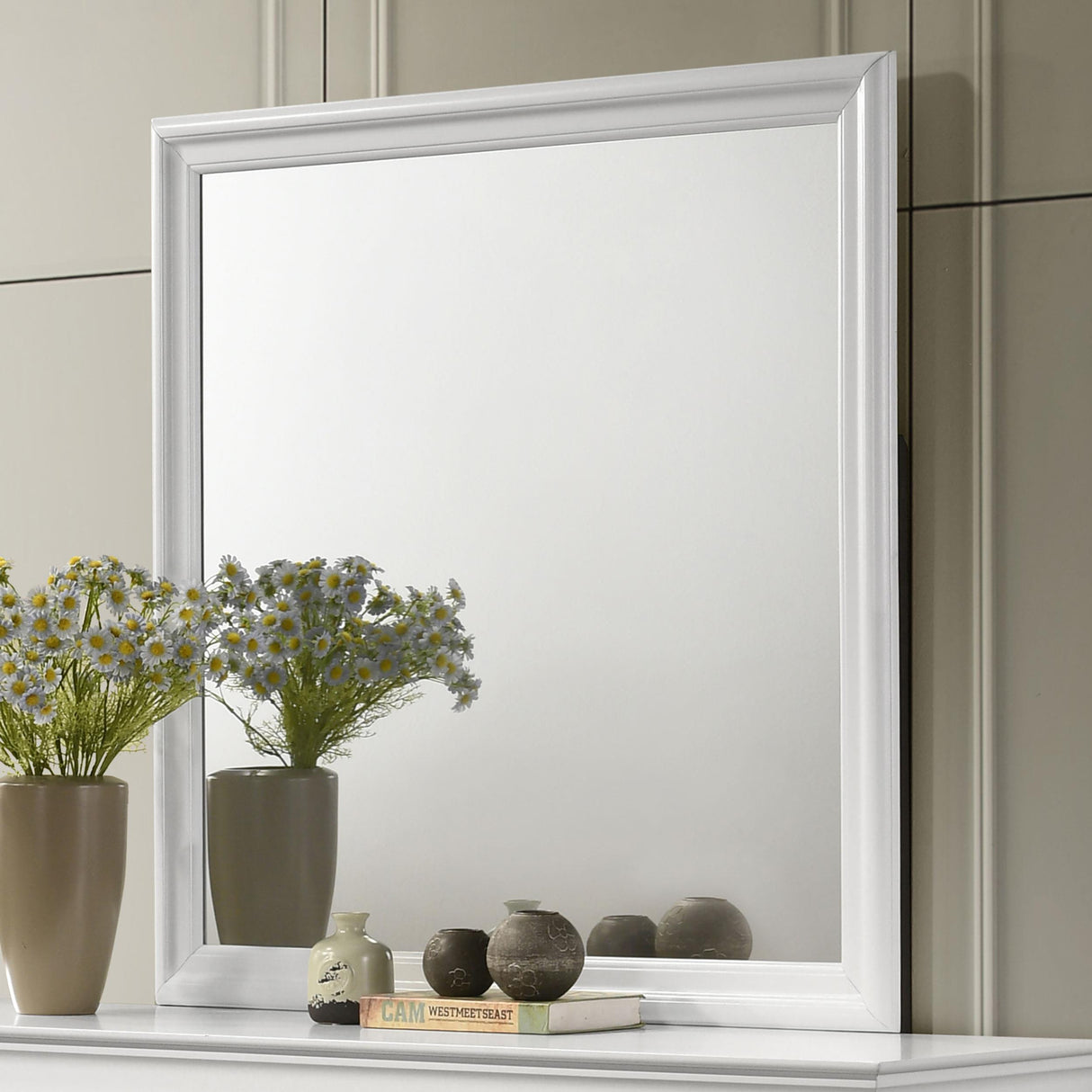 Louis Philippe Dresser Mirror White - 202444