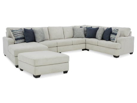 Lowder 5-Piece Sectional with Ottoman in Stone - PKG012992