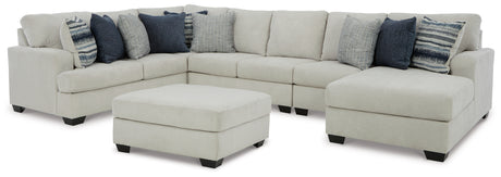 Lowder 5-Piece Sectional with Ottoman in Stone - PKG012994