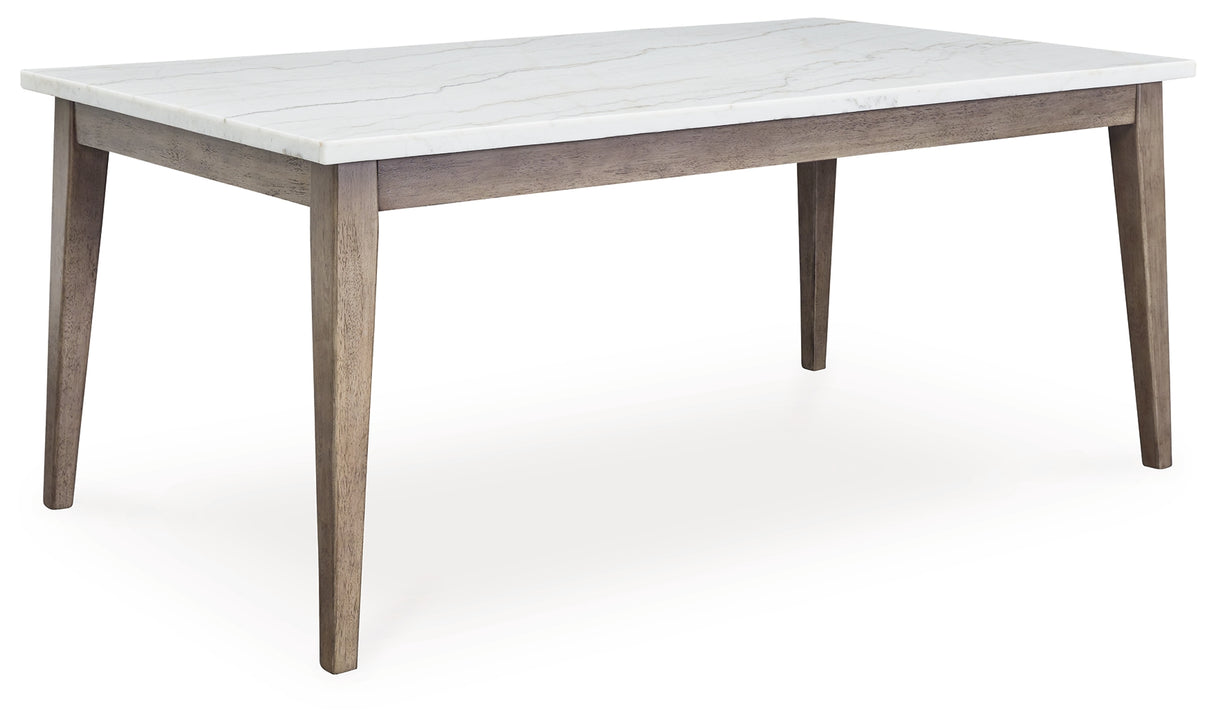 Loyaska White/Brown Dining Table - D789-125 - Luna Furniture