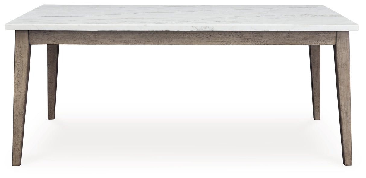 Loyaska White/Brown Dining Table - D789-125 - Luna Furniture