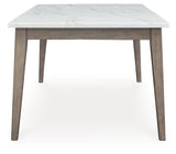 Loyaska White/Brown Dining Table - D789-125 - Luna Furniture