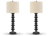 Luanndon 2-Piece Table Lamp Set in Black from Ashley - Luna Furniture