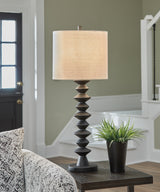 Luanndon 2-Piece Table Lamp Set in Black from Ashley - Luna Furniture