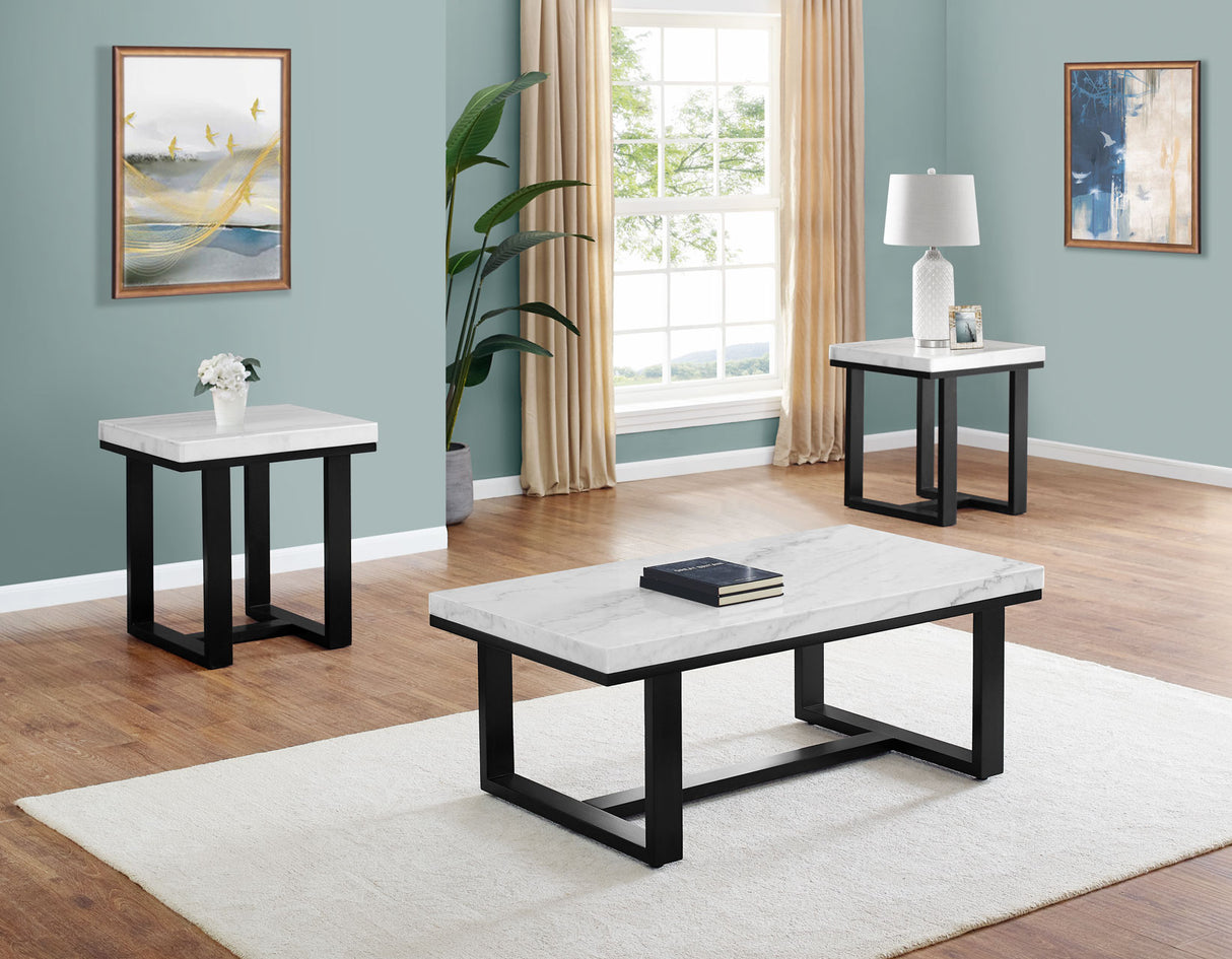 Lucca 3-Piece Marble Top Set(Cocktail & 2 End Tables) from Steve Silver - Luna Furniture