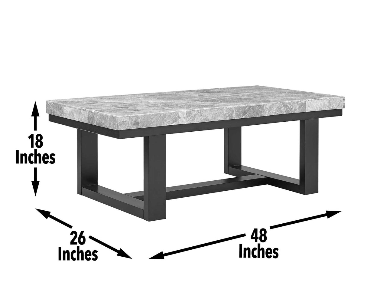 Lucca Gray Marble Cocktail Table from Steve Silver - Luna Furniture