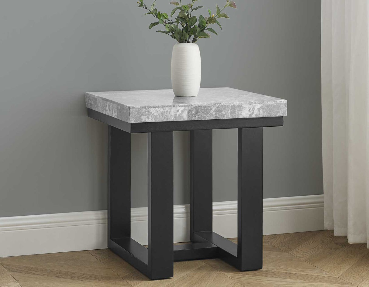 Lucca Gray Marble End Table from Steve Silver - Luna Furniture