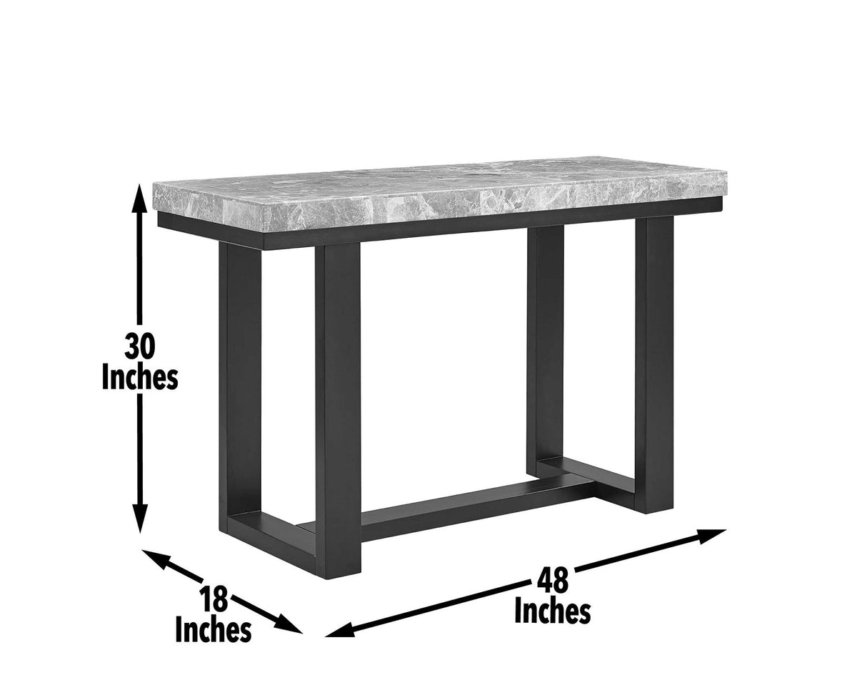 Lucca Gray Marble Sofa Table from Steve Silver - Luna Furniture