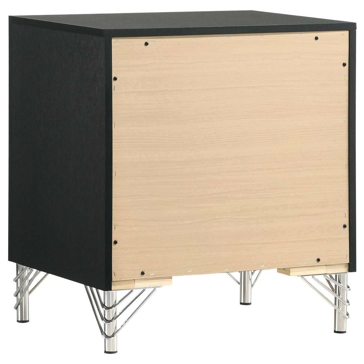 Lucia 2-drawer Nightstand Bedside Table Black from Coaster - Luna Furniture