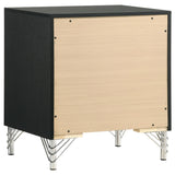 Lucia 2-drawer Nightstand Bedside Table Black from Coaster - Luna Furniture